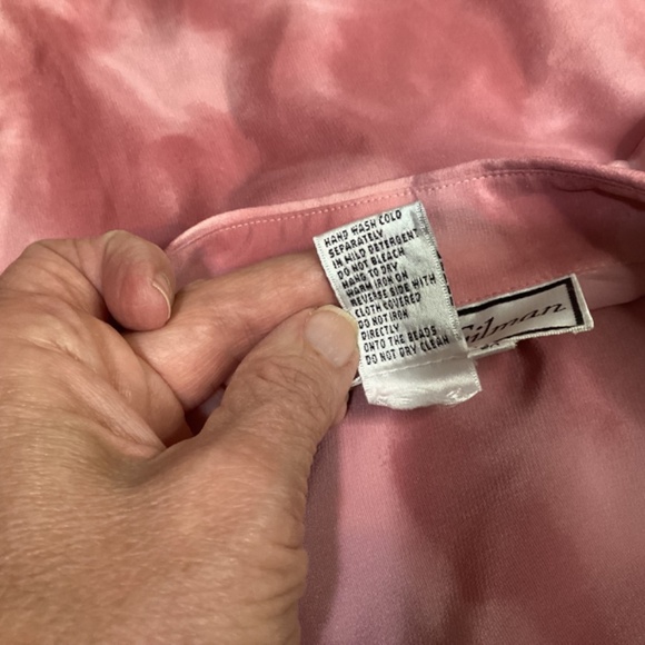 Diane Gilman Silk Blouse Paisley Button Up Sequins Classic NWTWomen’s SZ 3X - Picture 5 of 9